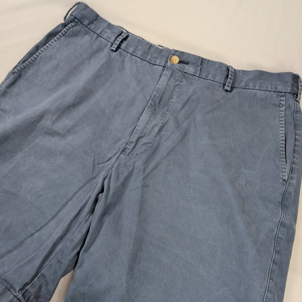 Peter Millar Winston Washed Twill Shorts Mens 38 Blue Pima Cotton Chino MC00B31